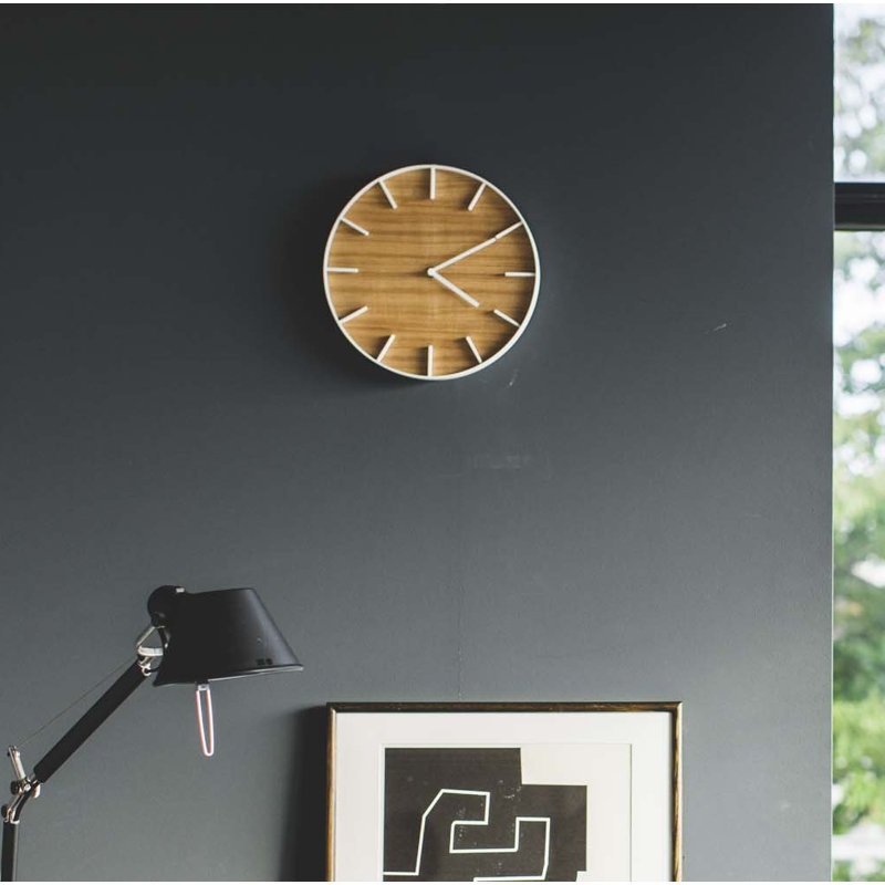 Rin Yamazaki Home Wall Clock, Modern Wood Home Decoration, Steel + Wood